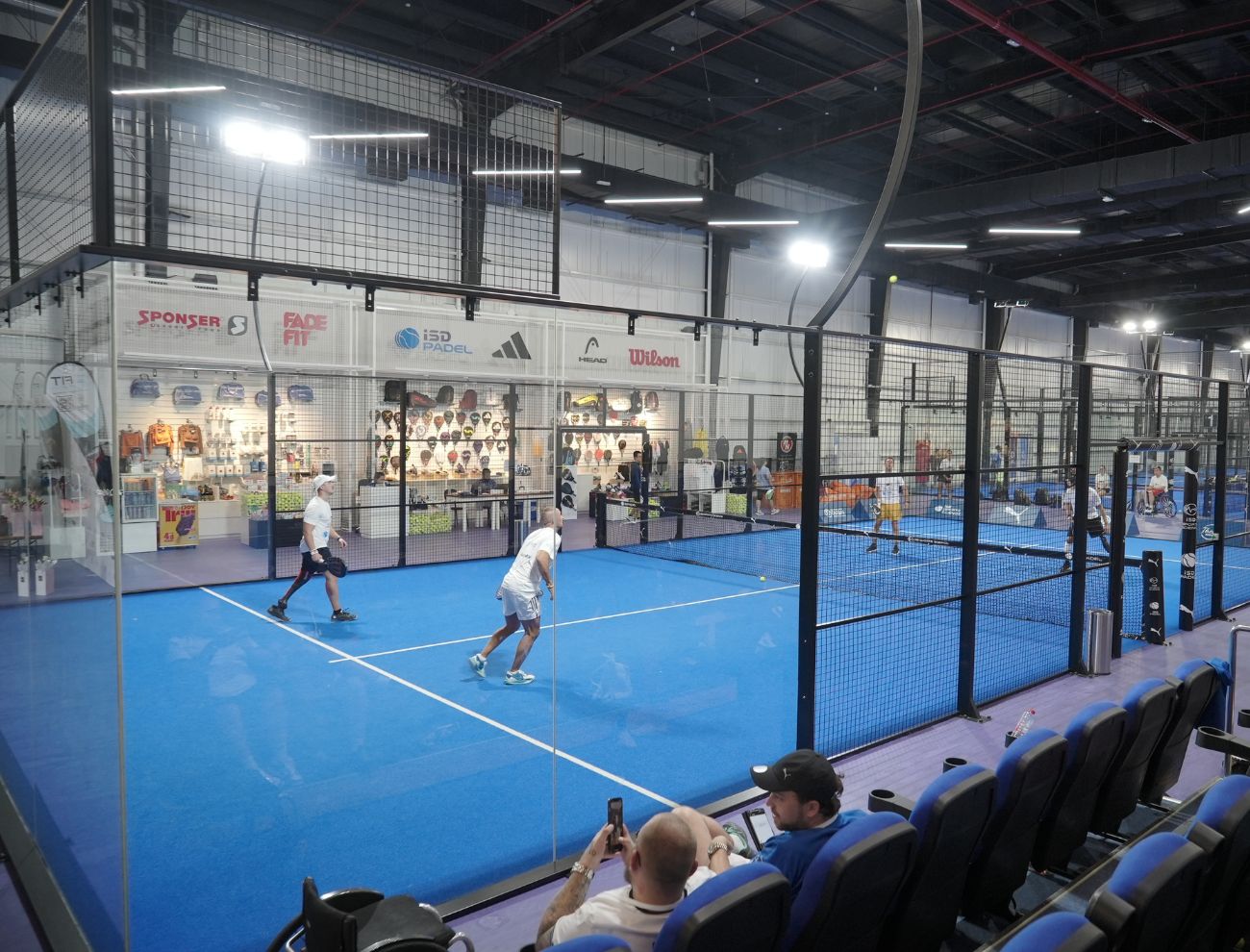 Padel courts are small and enclosed